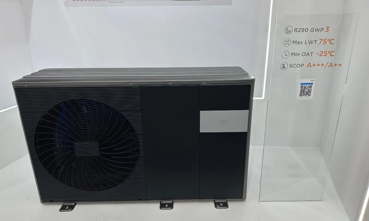 第五代 Midea 空气-水热泵将采用丙烷(R290)