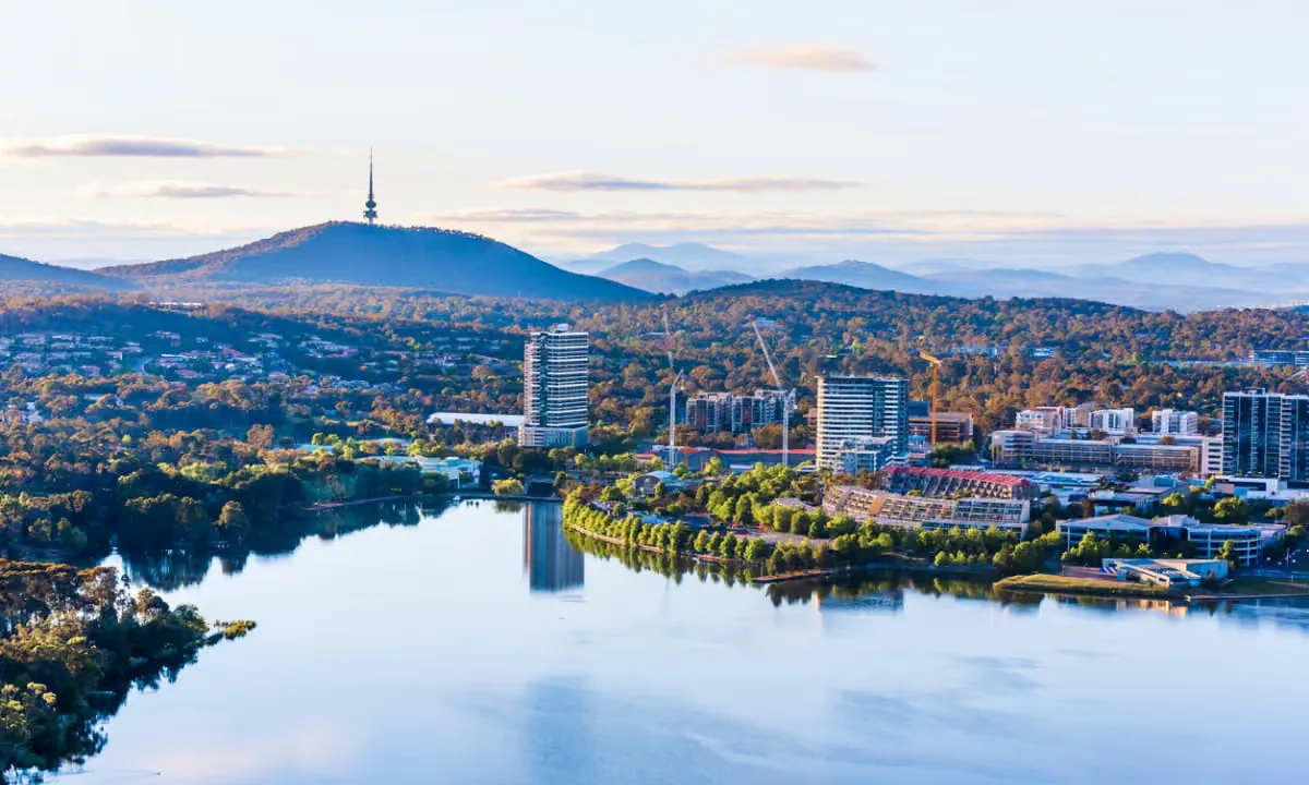 An aerial view of Canberra, Australia. Australia is considering regulating HFCs in a new way as industrial chemicals.